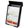 thumbnail image 2 of Black Snap Shut Brochure Box Brochure Holder Flyer Box Black Outdoor""Realtor Style"" Info Box Real Estate Realtor Supplies, 2 of 4
