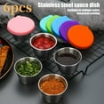 thumbnail image 2 of 1.5 oz Stainless Steel Condiment Cups (6 Pack), Individual Portion Dipping Sauce Cups, Small Metal Ramekins for Ketchup, Marinara, BBQ Sauce, and More! Reusable Condiment Cups for Restaurants, 2 of 9