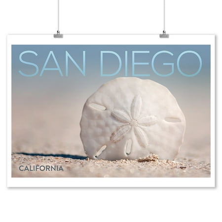 San Diego, California - Sand Dollar on Beach - Lantern Press Photography (9x12 Art Print, Wall Decor Travel