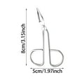 thumbnail image 4 of Eyebrow Tweezers, Silver Eyebrow Scissors, Brow Shape Grooming Tools for Men and Women, Stainless Steel Scissors Handle Tweezer Clip Facial Hair Removal, 4 of 9