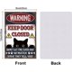 thumbnail image 2 of "Advertencia: mantenga la puerta cerrada, no deje salir a los gatos, no importa lo que le digan". Letrero de metal con advertencia de gato negro divertido, 30 x 20 cm, póster de placa artística para, 2 of 7