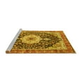 thumbnail image 2 of Ahgly Company Machine Washable Indoor Rectangle Medallion Yellow Traditional Area Rugs, 7' x 9', 2 of 4