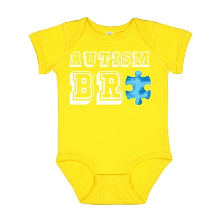 

Inktastic Autism Awareness Autism Bro with Blue Puzzle Piece Gift Baby Boy or Baby Girl Bodysuit