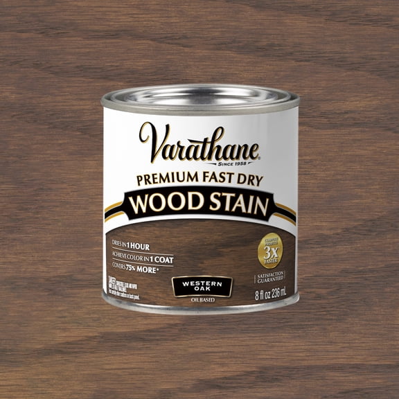 Western Oak, Varathane Premium Fast Dry Wood Stain-370870, 8 fl oz