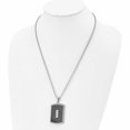 thumbnail image 3 of Stainless Steel 22In Polished With Cz & Black Carbon Fiber Inlay Necklace (22 X 29.92) Made In China -Jewelry By Sweet Pea, 3 of 6
