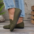 thumbnail image 6 of ZACPNCV Womens Plus Size Moccasins Square Toe Solid Color Comfort Flat Casual Shoes, 6 of 8
