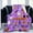 Purple, variant on Halloween Throw Blanket 60" x 50" - Soft Flannel Ghost Blanket, Cozy Plush for Couch, Sofa & Bed, Fall Winter Decor, for Kids & Adults (Pumpkin Orange)
