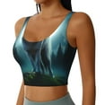 thumbnail image 2 of KLL Wolf for Workout Tank Tops for Women,U Back Fitness Top Built in Shelf Bras Padded Fit for Yoga Gym-X-Large, 2 of 8