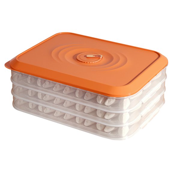 Anvazise Dumpling Organizer Stackable Cold Retention PP Convenient Use Refrigerator Organizer Kitchen Supplies