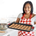 thumbnail image 4 of Cheer Collection Set of 3 Nonstick Baking Pans with Silicone Grip Handles Carbon Steel Bakeware Set, 4 of 8