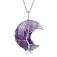 thumbnail image 1 of Collar con Colgante de cristal del árbol de la vida WEIHJMXG morado-amatista, 1 of 5