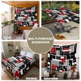 thumbnail image 6 of Red Black Geometric Large Tapestry for Bedroom Wall Hanging Tapestry, Modern Color Block Abstract Ceiling Backdrop Tapestries Poster Blanket Wall Decor for Teens Room Living Room Dorm 100" x 59", 6 of 8