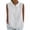 White women linen tank tops, variant on LangJing Cotton Linen Tank Top Women Summer Casual Loose Fit Doll Collar Shirts Solid Color Comfy Sleeveless Gauze Blouse White,S