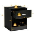 thumbnail image 3 of Costway Nightstand with Drawer Storage Cabinet Modern Beside End Table Black, 3 of 9