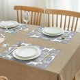 thumbnail image 3 of Terrier Dog Silhouette Dog and Flower Floral Summer Placemats Table Placemats Set Of 4-Linen Kitchen Washable Placemats Table Mats 11.8"x17.7"Non-Slip Heat Resistant, 3 of 6