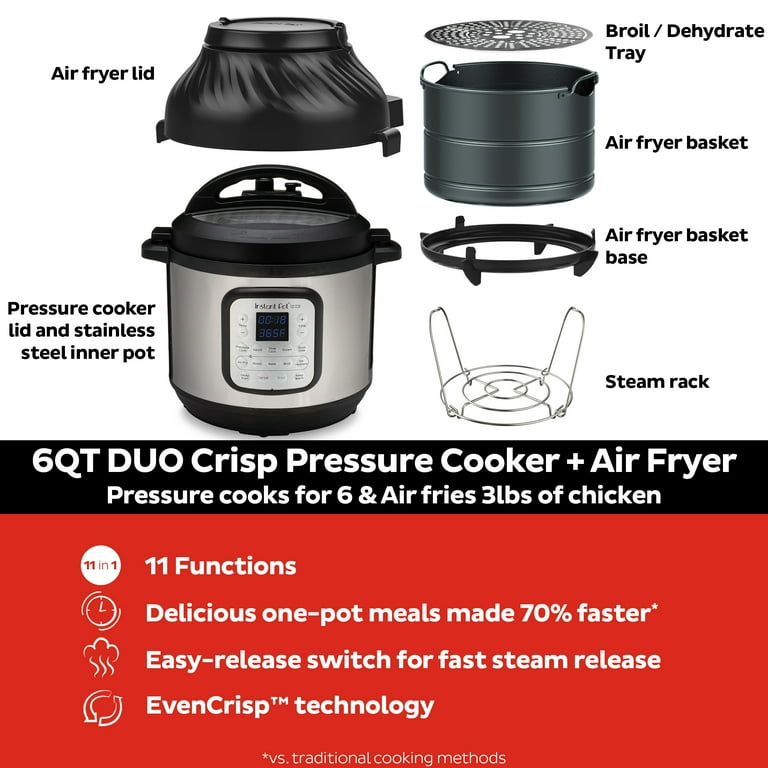 Instant Pot Duo Crisp Air Fryer Combo with Lid