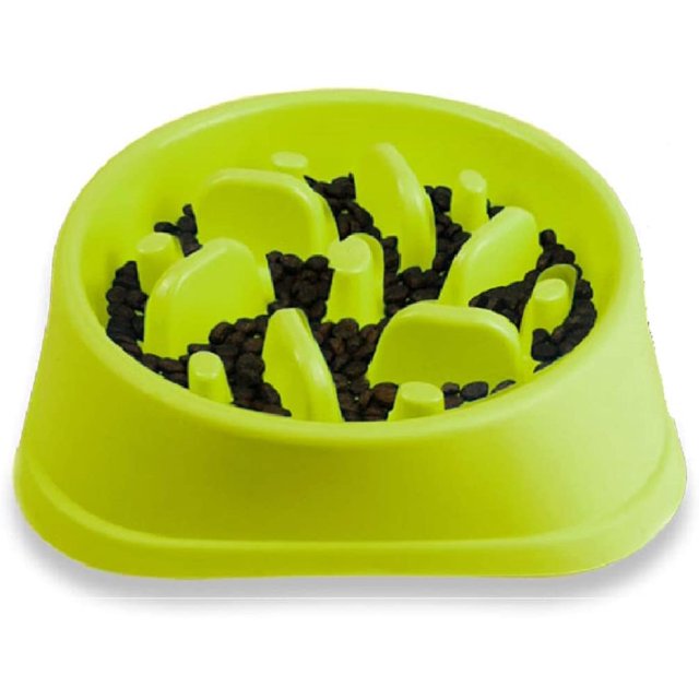 Cuenco para perros de alimentación lenta, interesante cuenco interactivo para perros, duradero, no tóxico y respetuoso con el medio ambiente, cuenco de alimentación de fibra de bambú Jormftte LL-1684