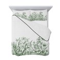 thumbnail image 7 of Wildflower Leaf Full Size Down Alternative Comforter, Lightweight Comforter Quilt Bedding Set with Pillow Shams Green Floral Botanical White Watercolor All Seasons Bed Comforter Duvet Insert 78"x90", 7 of 7