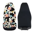 thumbnail image 4 of Uorisanigo 2pcs Front Seat Covers, High Back Front Car Seat Protectors Breathable Daisy Cow Print Automotive Interior Accessories Universal Fit for Most Automotive SUV Sedan Truck, 4 of 7