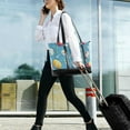thumbnail image 5 of FORMRS Canvas Laptop Tote Bag for Women with 15.6" Computer Compartments Shoulder Handbag, Easter Bunny Pattern, 5 of 7
