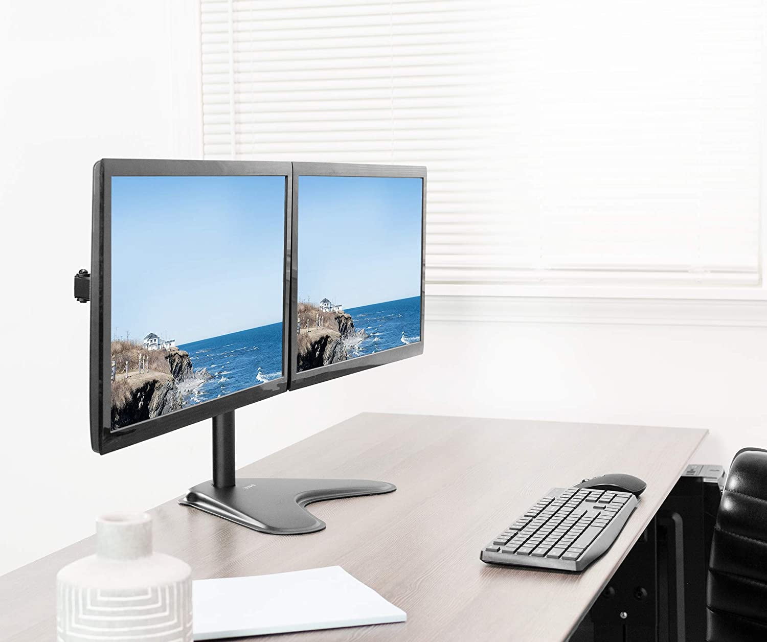 Holds 2 Screens with Max VESA 100x100 Fully Adjustable Stand with Tilt and Swivel VIVO Dual 13 to 30 inch LCD Monitor Desk Mount STAND-V200B 