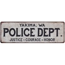 YAKIMA, WA POLICE DEPT. Home Decor Metal Sign Gift 6x18 206180012321