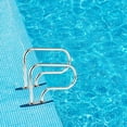 thumbnail image 4 of Costway Swimming Pool Hand Rail Stainless Steel Ladder Handrail Stair Rail w/ Base Plate, 4 of 9
