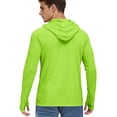 thumbnail image 4 of Men's UPF 50+ Sun Protection Hoodie Long Sleeve Quick Dry Lightweight Outdoor Shirts for Fishing Hiking Fluorescent Green XL, 4 of 4