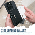 thumbnail image 2 of Smartish® iPhone 16 Magnetic Case with MagSafe Wallet - Gripzilla - Magsafe Compatible Armor Grip Cover + Detachable Magnetic Credit Card Holder - Black Tie Affair, 2 of 6