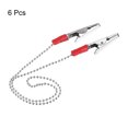 thumbnail image 3 of Uxcell Napkin Chains, 18" 6Pack Alloy Neck Bib Holder Chain Sun Hat Strap Lanyard, Red, 3 of 7