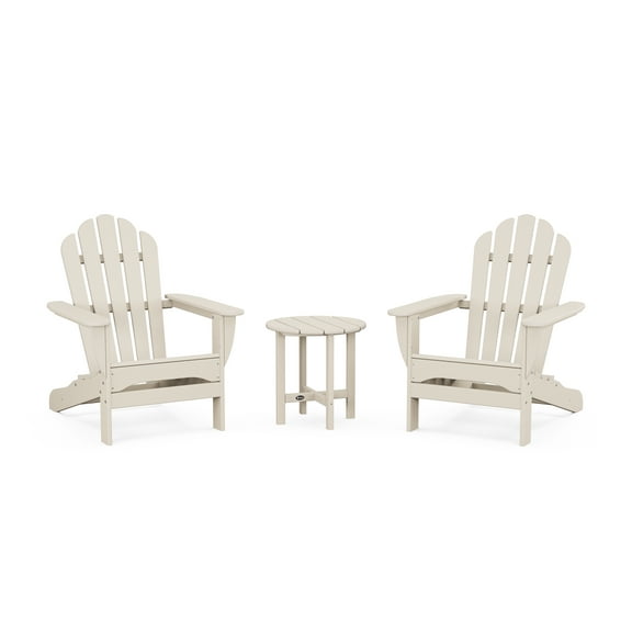 Trex Outdoors 3-Piece Monterey Bay Outdoor Adirondack Set in Sand Castle
