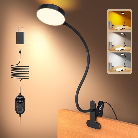 Luz Clip on Light Glocusent de 72 LED con luz nocturna ámbar