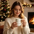 thumbnail image 5 of Christmas Tree Ceramic Mug, Cute Xmas Tree Shaped Coffee Cup, Holiday Drinking Mug for Hot Chocolate Tea Milk Gift for Family Home Party, 5 of 7