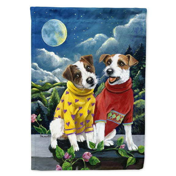 Carolines Treasures PPP3106GF Jack Russell Terrier Moon Phase Flag Garden Size  Small multicolor