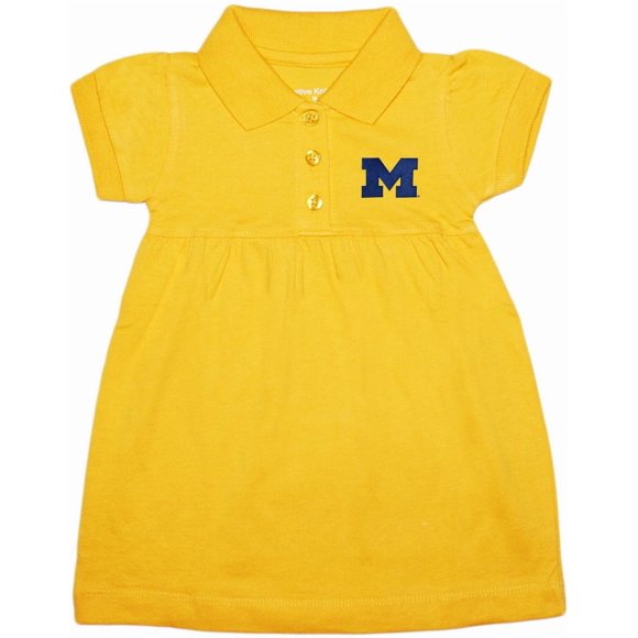 University of Michigan Block M Polo Dress/Bloomer Gold