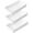 3 Pack 12"x6" White Plastic, variant on 6 Set Clear Junk Drawer Organizer Vanity Curlery Utensil Makeups Organizer for Kitchen 12'' X 3''