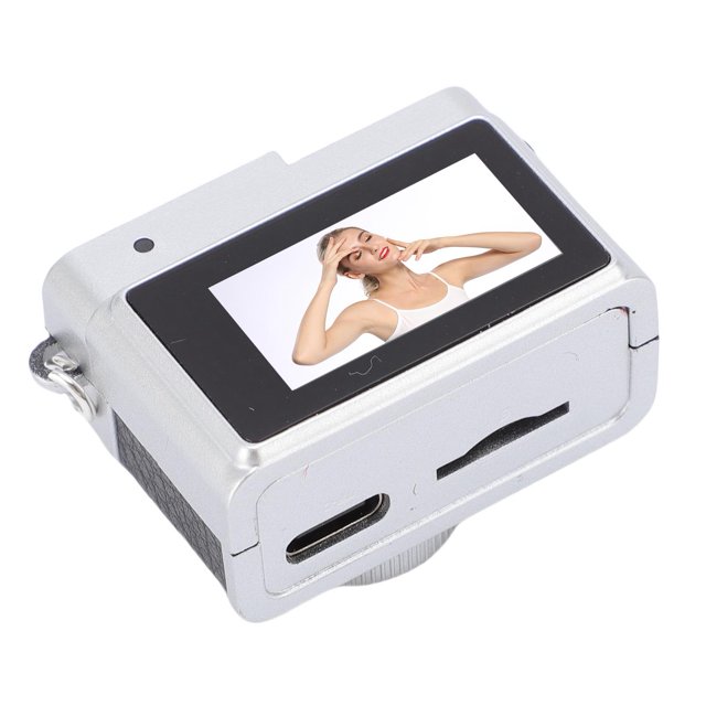 Porte-clés Caméra Rétro Numérique - Mini Caméra Portable Vidéo 1080P, Photos 2MP, Écran 0.96 Po Caméscopes Numériques Rétro avec 6 Filtres et Flash LED