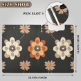 thumbnail image 3 of Geometric Brown White Orange Flowers Foldable Binder Folder Clipboard with Pen Slot Double Clips A4 Size File Storage, 3 of 8
