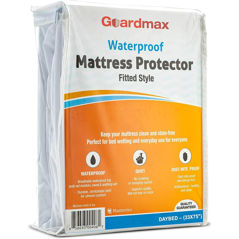 Guardmax Daybed Fitted Waterproof Mattress Protector Hypoallergenic