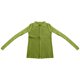 thumbnail image 3 of MHFRRA Cárdigan de Punto Acanalado con Doble Cremallera para Mujer, Top Corto Ajustado con Cuello Verde, 3 of 3