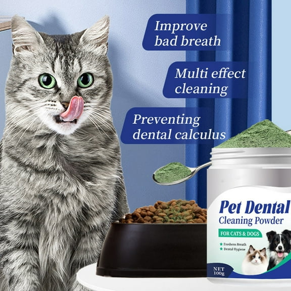 Pet Supplies Powder for Reduces Stones for Dogs and Cats - Oral Cleaning and Bad Breath Removal Solution for Optimal Pet Hygiene