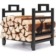 thumbnail image 2 of Support pour Bûches de Bois, Porte-Bûches en Fer Forgé pour Foyer, Bac de Rangement Robuste pour Bûches pour Accessoires de Poêle de Foyer Intérieur Extérieur - Construction Parfaite - Aucune Vis à Installer, 2 of 9