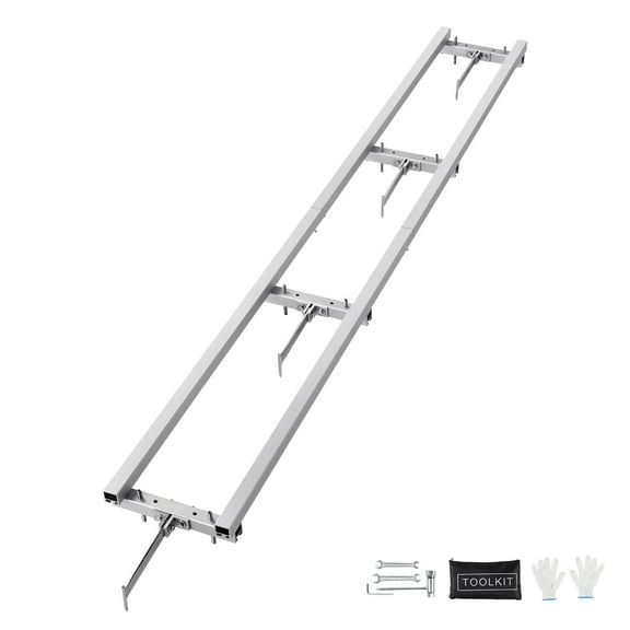 VEVOR Rail Mill Guide System, 9 ft Milling Guide, 4 Crossbar Kits Chainsaw Mill Rail Guide, Aluminum Adjustable Saw Mill Rail System Work with Chainsaw Mills