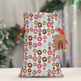 thumbnail image 4 of Fuzoiu Colorful Donuts Print Christmas Gift Bag,Burlap Gift Bag with Drawstring Closure & Hang Tag,Perfect for Holidays, Birthdays, and Special Occasions-Medium, 4 of 7