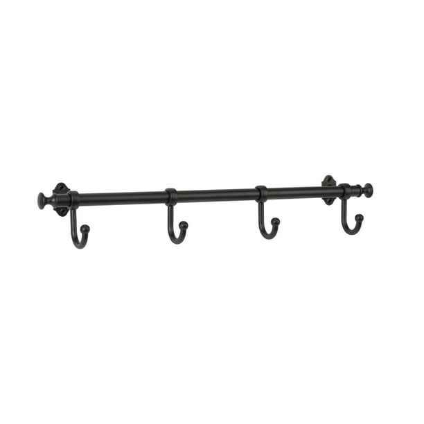 Better Homes & Gardens 18 in. Wall Mounted Metal Hook Rack, 4 Hooks