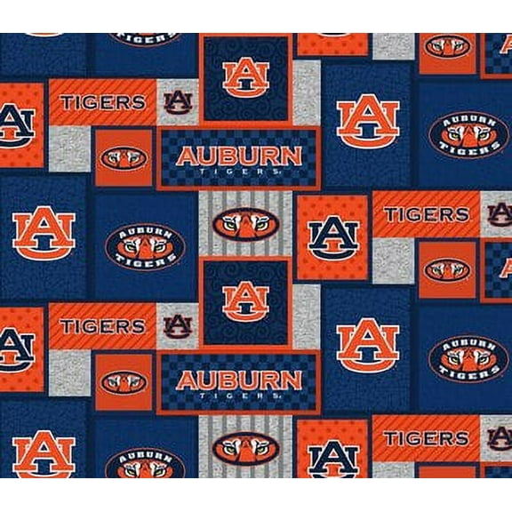 Ncaa-Auburn Au-1177 College Patch Crafting Fleece, By The Yard