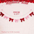 thumbnail image 3 of Ngxiha Valentines Day Decorations, Pink and Red Velvet Bow Garland - Valentines Day Decor for Home Party Office - Coquette Room Decor for Tree Door Table Wall Window Mantel, 3 of 9
