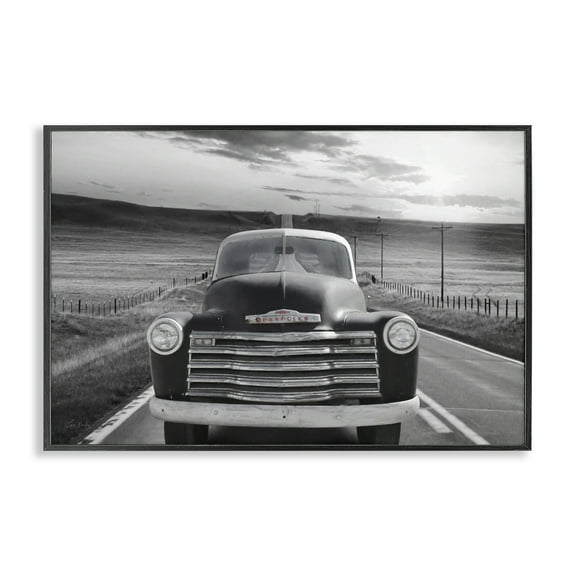 Stupell Industries Vintage Car Photography Transportation Photography Black Framed Art Print Wall Art, 18 x 12