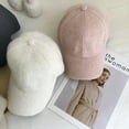 thumbnail image 4 of SikaFu Autumn Winter Solid Color Baseball Cap Women Cony Hair Women Visor Hat White Black Warm Cap Plush Baseball Caps Casquette Gorras, 4 of 6