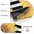 thumbnail image 5 of Sunflowers Area Rugs 5x7 ft Black White Strips Farm Watercolor Floral Washable Rug Non Slip Indoor Carpet Absorbent Floor Mat for Living Room Bedroom Dining Room, 5 of 9